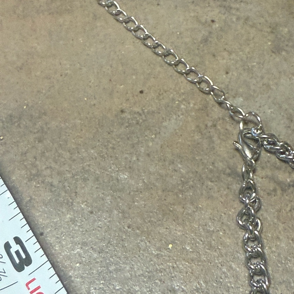 EUC Silver and Blue Statement Necklace - Picture 7 of 8